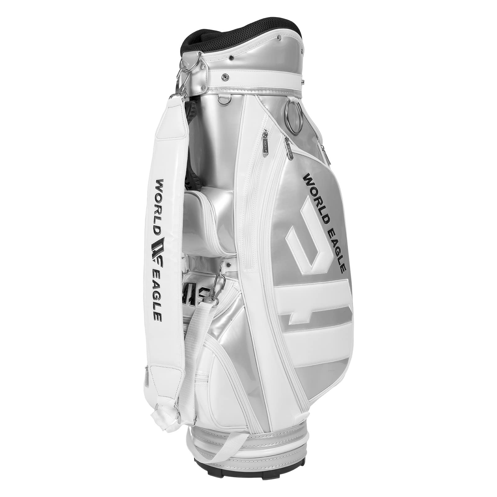 

Outlet WORLD EAGLE CBR5 Caddy Bag Silver White