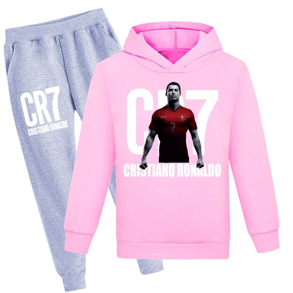 Kinder Frühjahrs- & Herbst-Kapuzenpullover & Lange Hosen Set