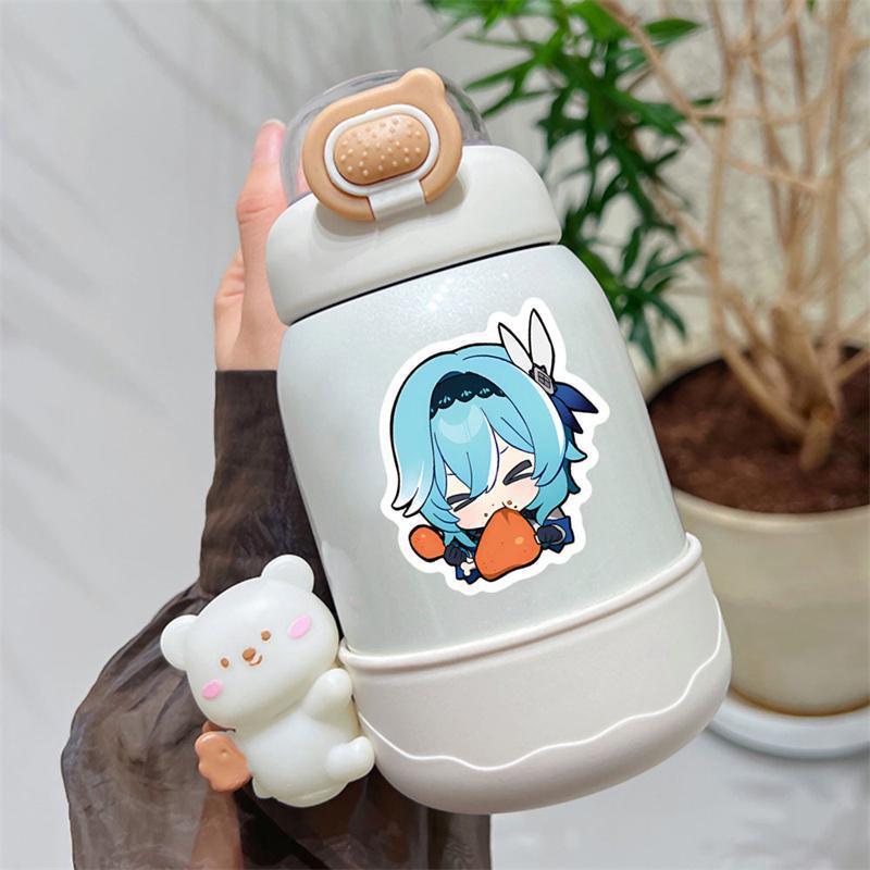 10/50PCS Cartoon Project Sticker Genshin Impact Vinyl Stickers Water Bottle Laptop Mobile Phone Skateboard Kids Adult Stickers