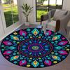 1pc Office Carpet Chair Mats Colorful Floral Mandala Pattern Perfect for Decorating Office Chairs, Living Rooms, Or Bedrooms