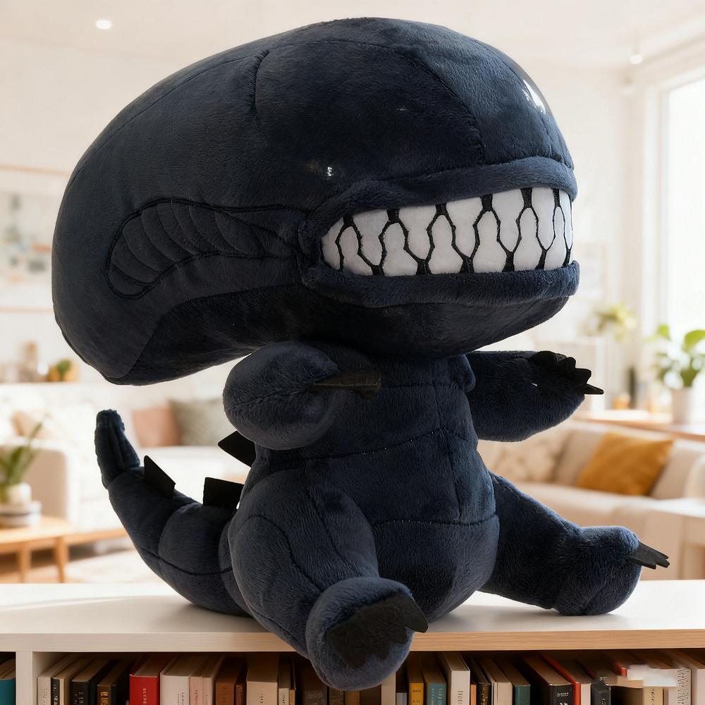 Cute Alien Xenomorph Plush Toy Soft Stuffed Animal Doll Plushie Throw Pillows Special Gift For Kids Kawaii Room Decoration Toy