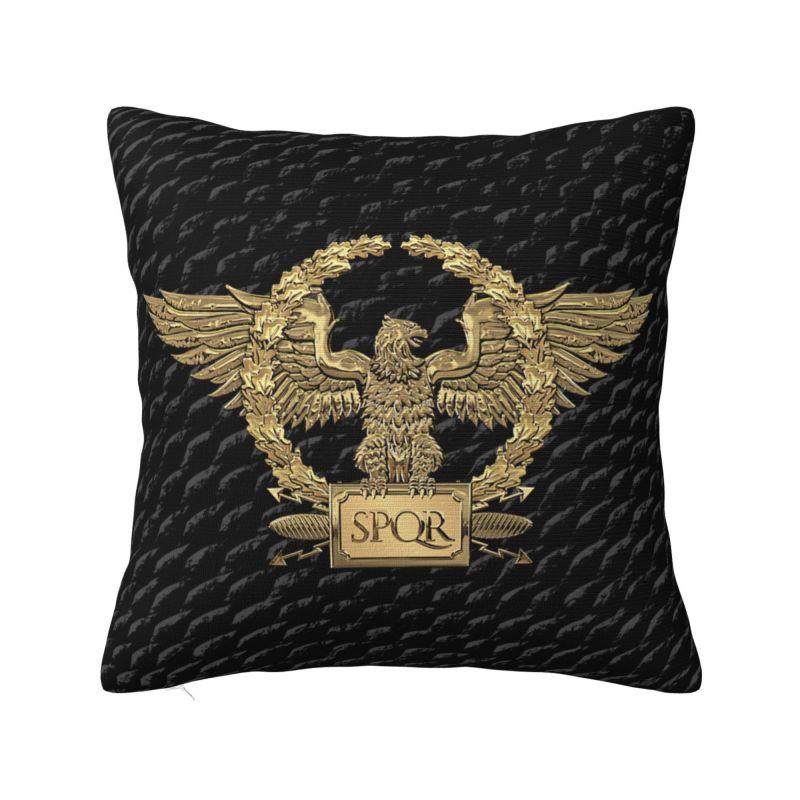 Custom Roman Empire Gold Imperial Eagle Pillow Case 45x45cm for Sofa Rome SPQR Nordic Cushion Cover Square Pillowcase