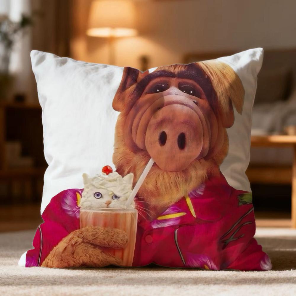 Popular AALFer Cushion Cover Soft Washable Pillow Case Multi-Scene for Couch Bed Travel Office Use