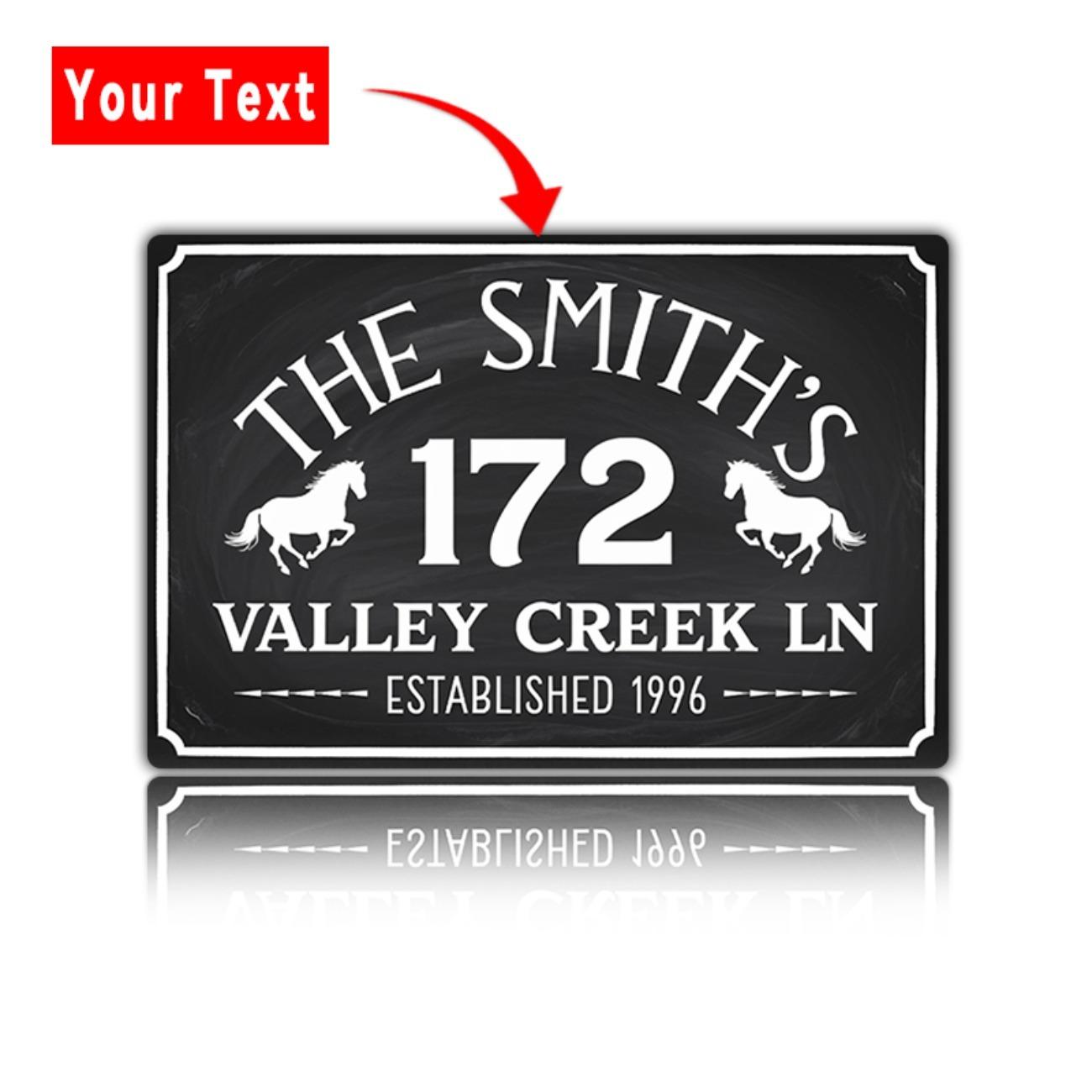 

Personalized Custom Metal Sign Vintage Home Wall Decor белый