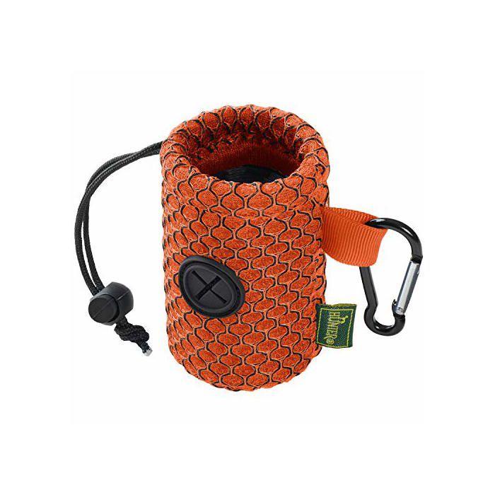 Distributeur de sacs à déjections canines - HUNTER - Maille 3D - Mousqueton - 9,5x5 cm - Orange - Léger