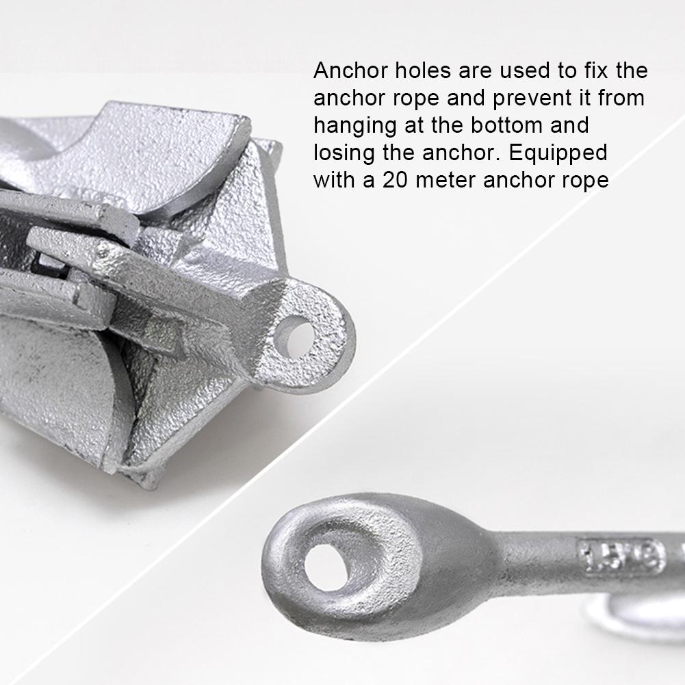 0.7/1.5KG Grapnel Anchor with 65ft Marine Rope and Buoy Marine Anchor for Kayak Fishing Canoes Jet Ski SUP Board