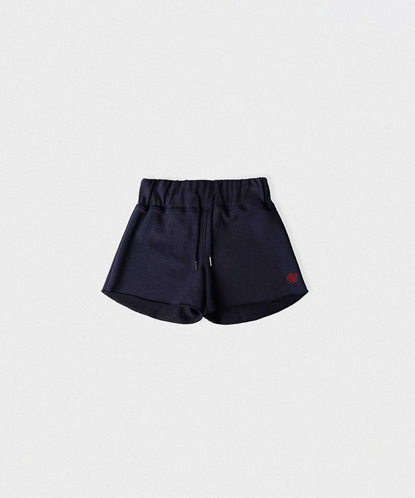 Mitayuseu Plain Low-Rise Mini Shorts [Navy]