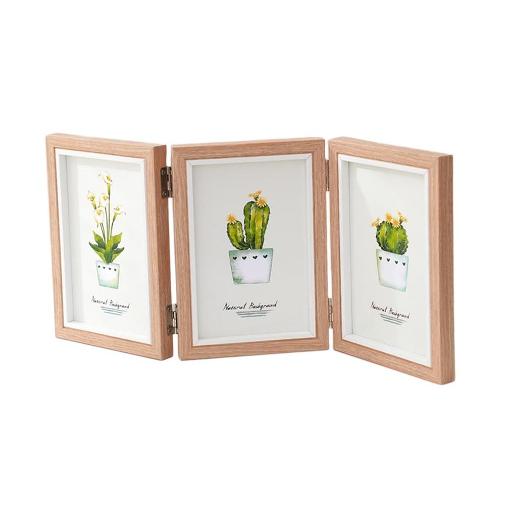 Fotoram 4x6 Trästativ Vertikalt Dekorativ Rustik Fotoram för Bordsskiva Vardagsrum Skrivbord Matsal Entré