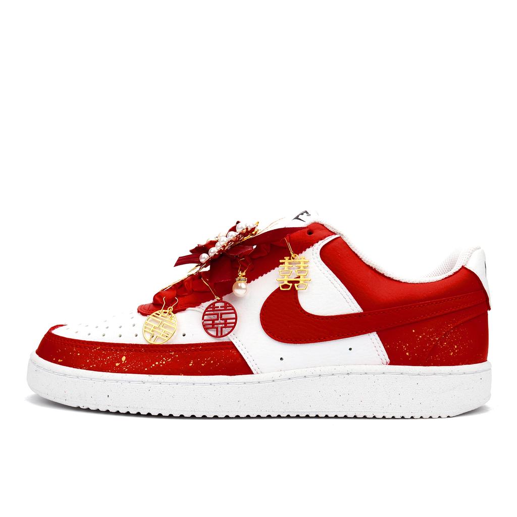 Nike Court Vision Together Forever Cushioning Slip Resistant Low top Skateboard Shoes Men's Red DH2987-101(Team900-)