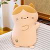 Cute Cartoon Tri Color Cat Plush Toy Pillow For Kids Bed And Nap Time Use