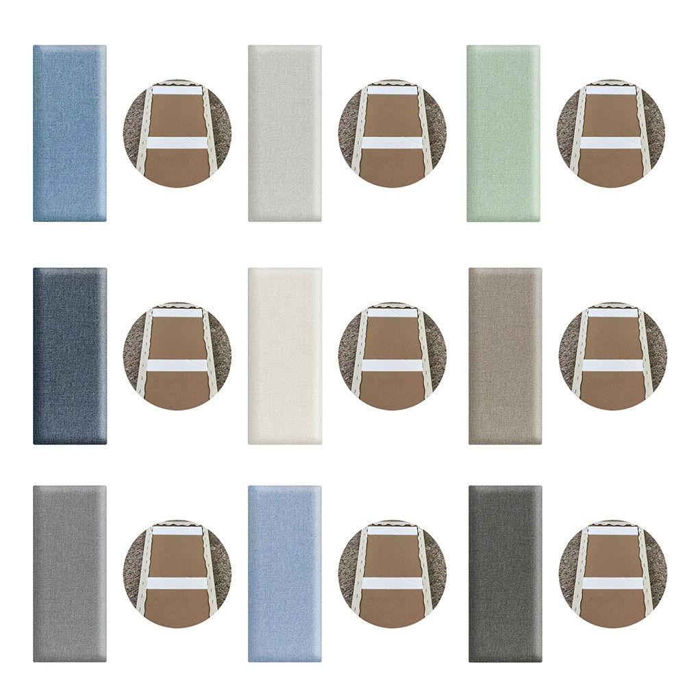Soft Material Imitation Linen Soft Bag Self-adhesive Design Self-adhesive Headboards  Home Decor