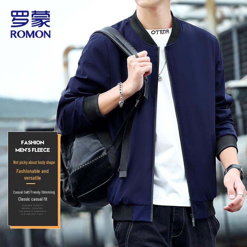 ROMON Men's Stand Collar Business Casual Autumn Jacket