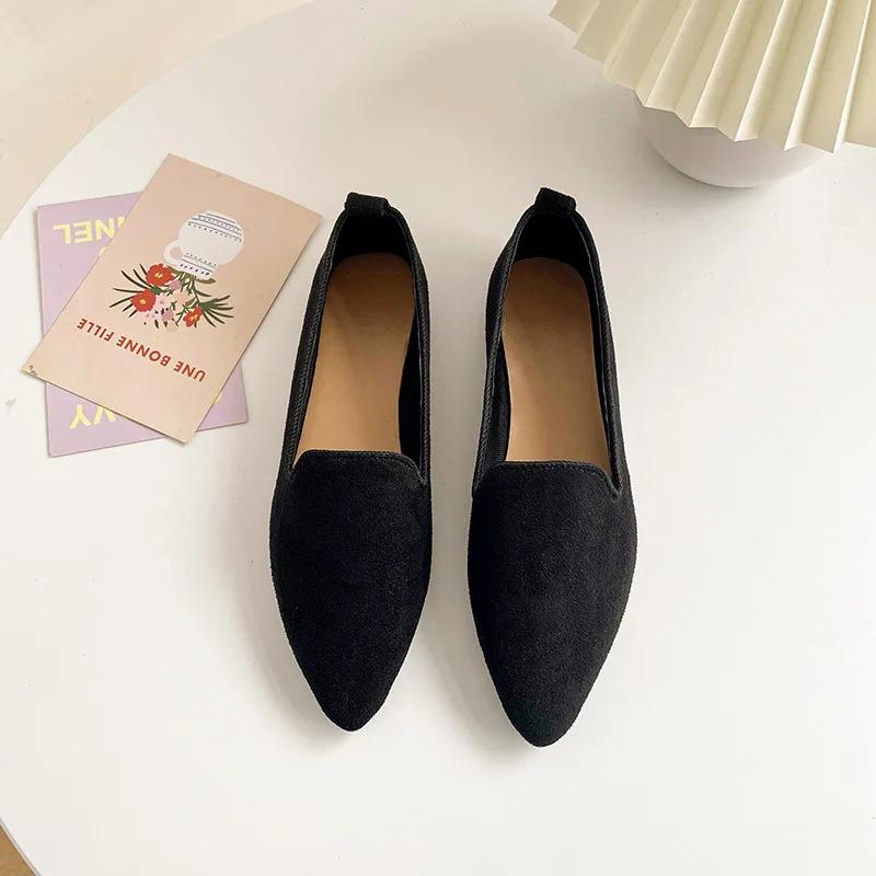 

Fashion Fashion Slip on Loafers Breathable Stretch Ballet Shallow Flats Women Soft Bottom Pointed Toe Boat Shoes plus size 2025 35