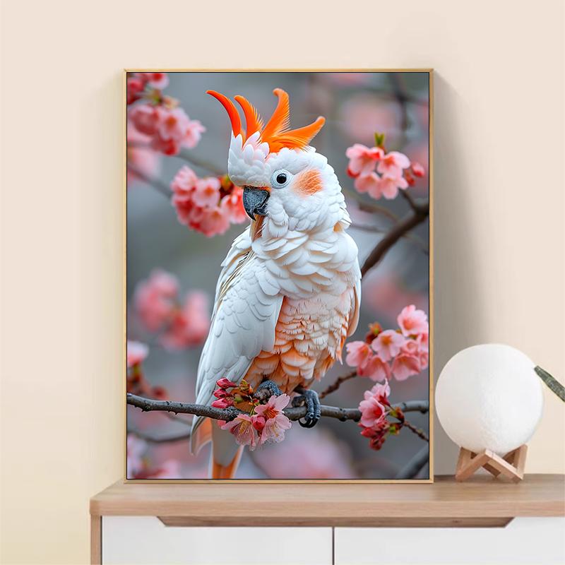 5d DIY Diamond Painting Cross Stitch Parrot Flowers Diamond Embroidery Mosaic Animals Full Round Drill Home Decor