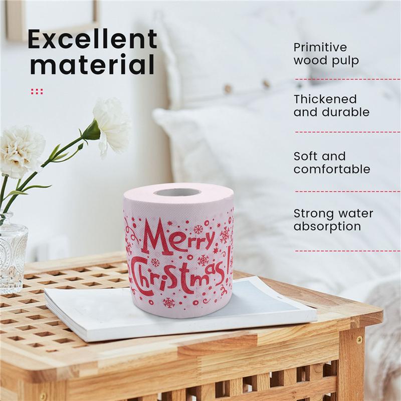 Practical-5 Styles Santa Claus Paper Roll Tissue Paper Towels Christmas Decorations Xmas Santa Office Room Toilet Paper 5 Roll