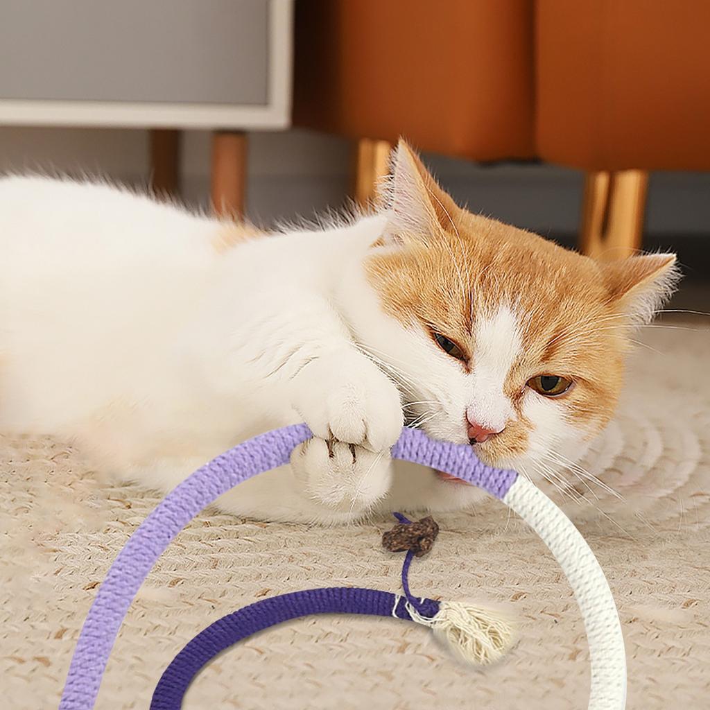 New 1Pcs Bite-Proof Playthings Relief From Boredom Pet Chew Pet Supplies Durable Cats Toy Teeth Cleaning For Self-pleasure Cotton Rope Bent  Unique
