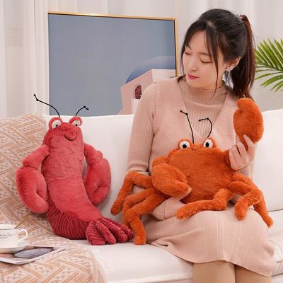 30 -60cm Cartoon Weiche Plüsch Krabben Hummer Spielzeug Simulation Tier Plushie Kissen Puppen Gefüllte Für Kinder Kinder Geburtstag Geschenke