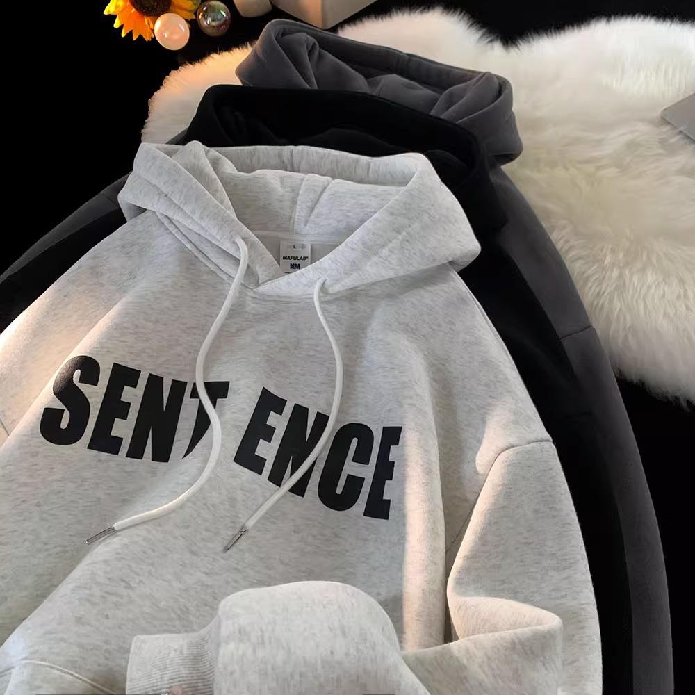 Kenzo Men's Light Grey Hooded Fleece Sweater And Wo's Autumn And Winter New Couple's Coat Cm