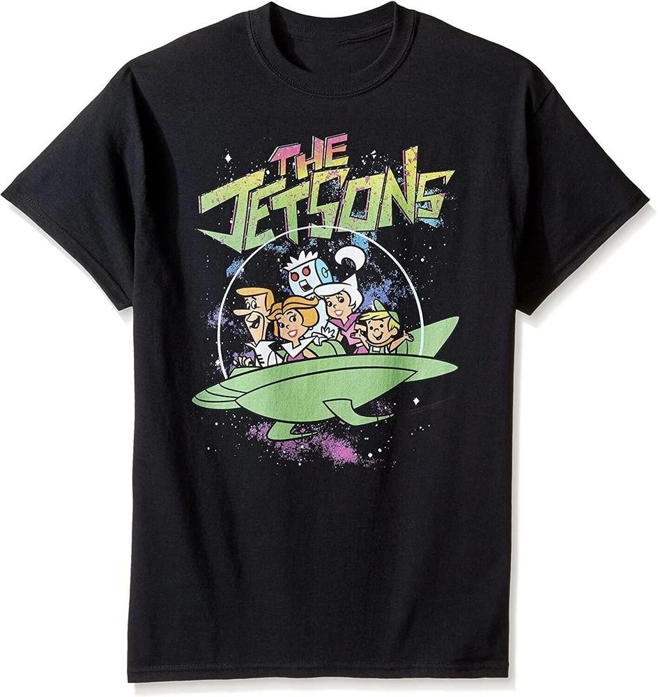 THE JETSONS Shirt So Funny Cartoon Black Cotton All Size Unisex S-5XL NI1318 Unisex T-Shirt M