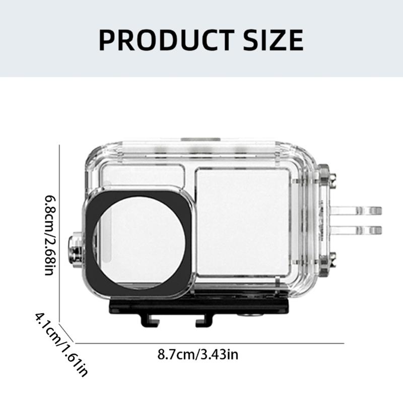Upgrades Protective Case Plastic & Metal Camera Housing Easy To Carry Waterproof Case Compact Diving Case for Action5
