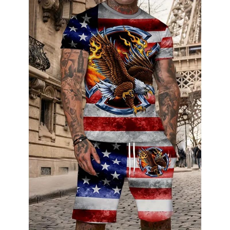 New Lion King Pattern Men's T-shirt Collection 3D Printed Summer Animal Clothing Short Sleeves And Shorts 2 Casual Fashion Piece