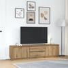 TV Stand with LED Lights Artisan Oak 193.5x41x50 Cm