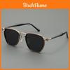 Vintage Square Metal Sunglasses For Men With Uv400 Protection For Outdoor Fishing And Travel