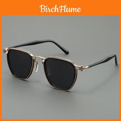 Vintage Square Metal Sunglasses For Men With Uv400 Protection For Outdoor Fishing And Travel