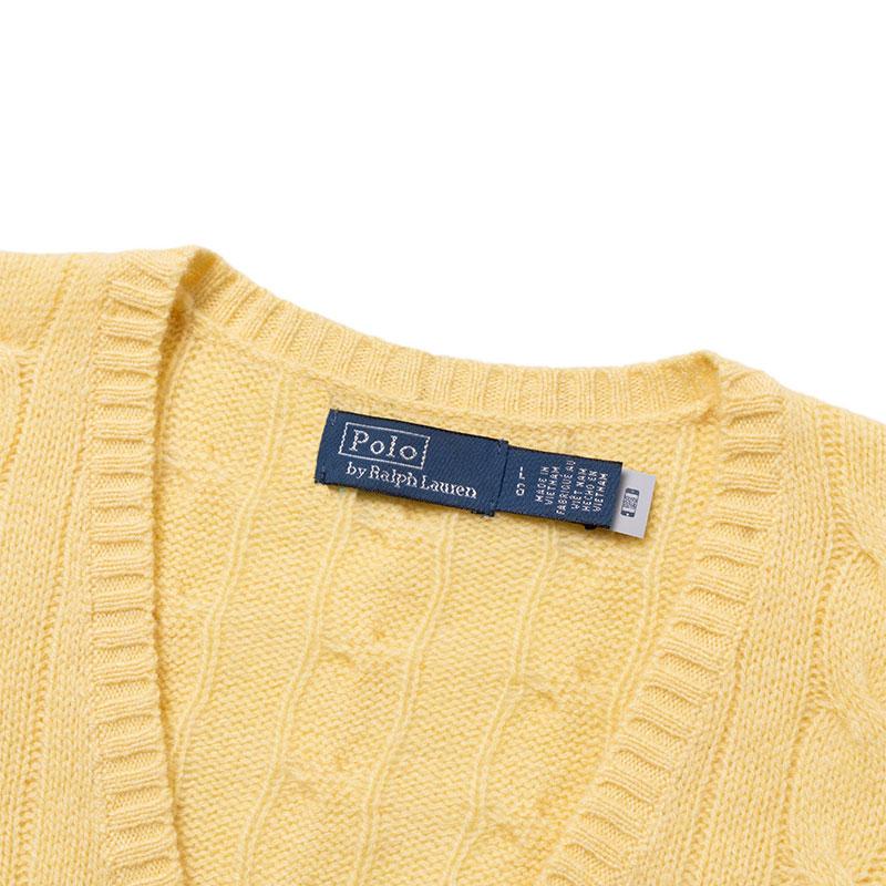 Polo Ralph Lauren V-Neck Pullover Cable Knit Sweater Women sweater 211971866-007