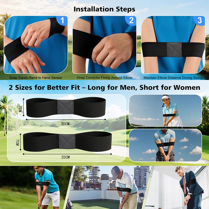 Professional Elastic Swing Golf Swing Arm Band Belt Men Women Beginners Gesture Alignment Training Aid Golf Practicing Guide 5