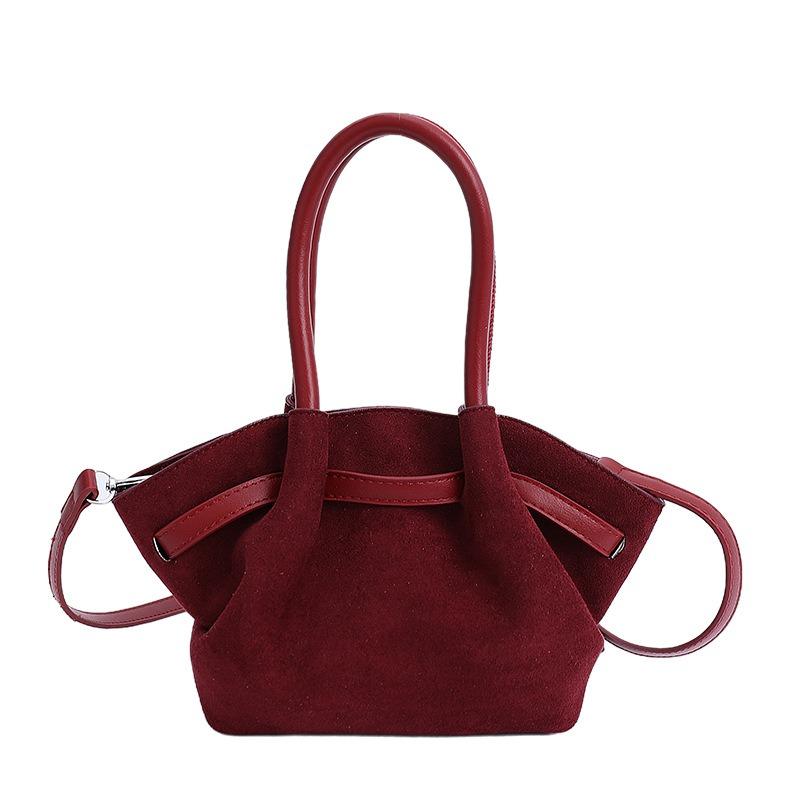 Retro zamszowa torba tote o dużej pojemności, matowa, damska, nowa, modna, wszechstronna, do noszenia w ręku, pod pachą, na ramię