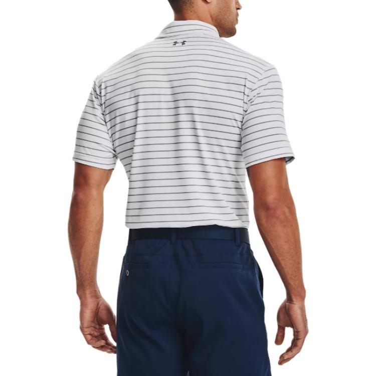 Under Armour Polo Shirts Men's Halo Gray Polo Collar Moderate Straight Fit 1351130-014