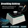 New Air Purifier Ashtray Ashes Collector Smoke Gas Filter Ashtray with Light Negative Ions Filter Sponge Cigarettes Burn Holder