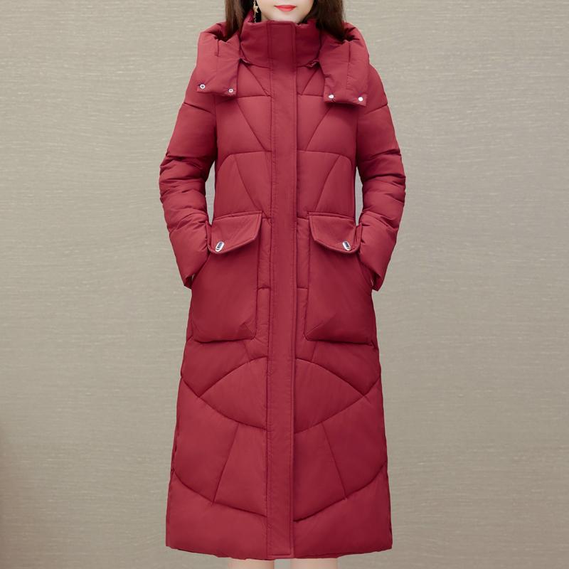 Winter Coat Female Long Parkas Hooded Elegant Thick Warm Jacket Winter Clothes High Quality