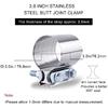 4/8pcs 3 Inch Butt Joint Exhaust Band Clamp Muffler Sleeve Coupler Stainless Steel