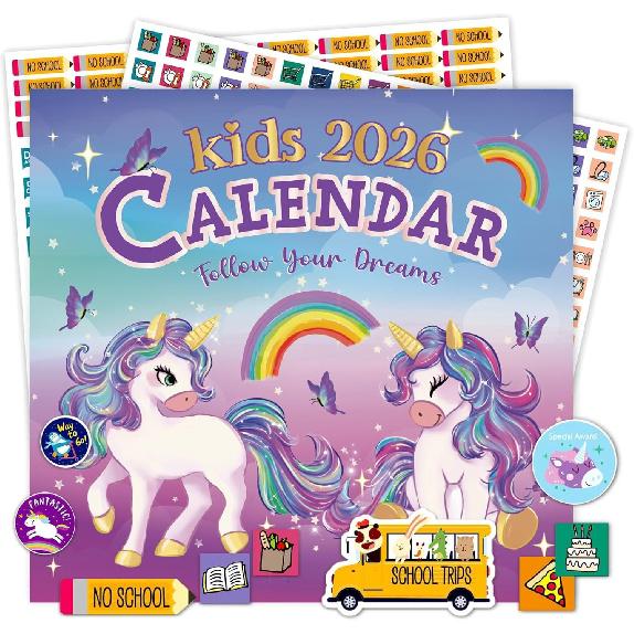 White Elephant Gifts for Adults Useful - 12 x12  Demotivational Calendar 2026, Funny Calendar 2026, Sarcastic Gifts, Funny Coworker Gifts & Office Purple Unicorn Calendar 2