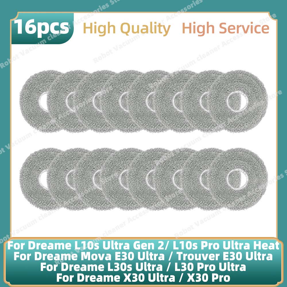 Passend für Dreame L10s Ultra Gen 2 / L10s Pro Ultra Heat / Mova E30 Ultra / Trouver E30 Ultra Ersatzteile: Hauptbürste, Seitenbürste, Filter, Wischbeutel