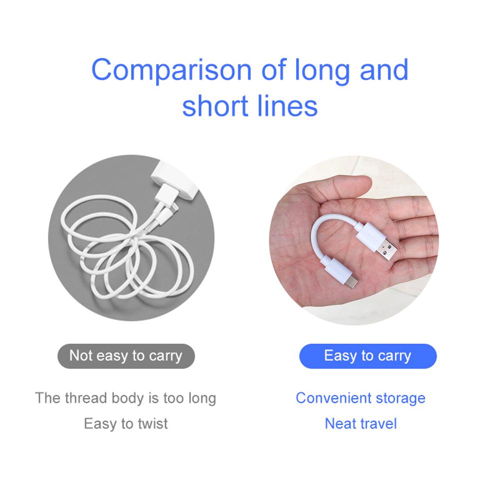Type C Micro USB Cable 10/20cm Short Fast Charging For Samsung Xiaomi  Android Phone Sync Data Cord USB Adapter Wire