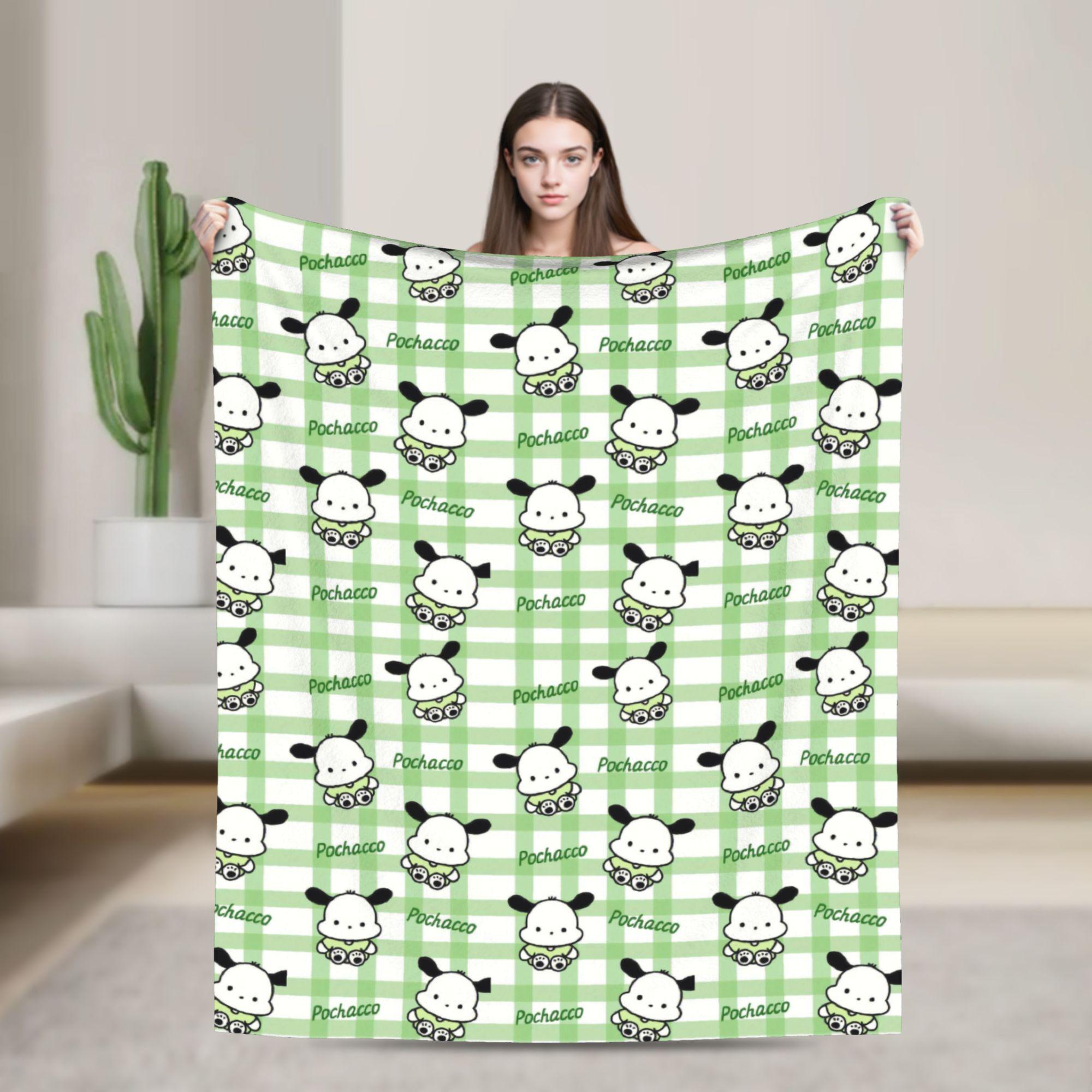 

Pochacco Dog Pattern Blanket Cartoon Plush Throw Blankets Airplane Travel Printed Soft Warm Bedsprea 100x150cm