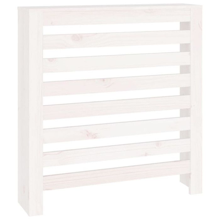 822592 vidaXL Cache-radiateur Blanc 79,5x19x84 cm Bois massif de pin