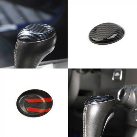 Carbon Fiber style Gear Shift Knob Head Cover Trim for Chevrolet Corvette C7