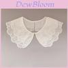 Ethnic Style Polyester Floral Lace Collar With Tie For Women Winter Accessory