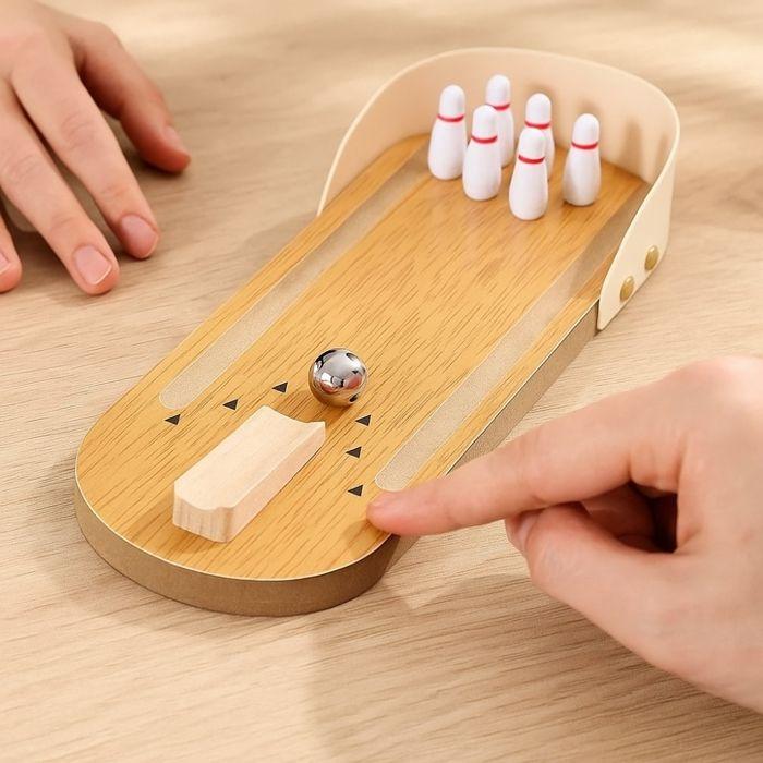 Mini Wooden Bowling Set - SHOP-STORY - BOWLINGO - 28.5 Cm - For Children and Adults - Indoor