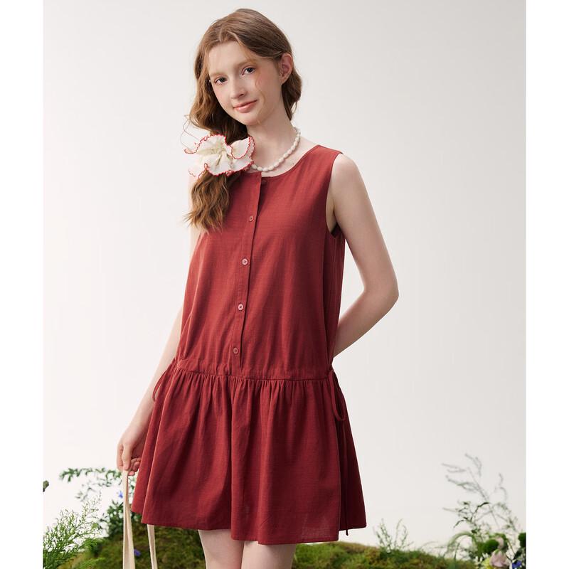 TonLion 2026 Summer Drawstring A-Line Dress