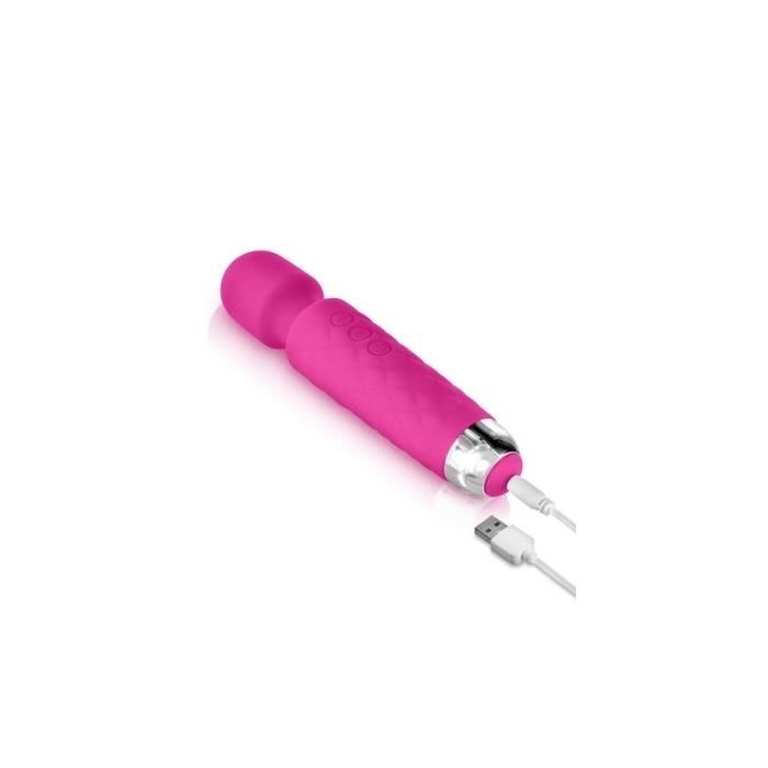 Yoba Love Wand Wandy Vibromasseur Silicone Rechargeable USB Rose