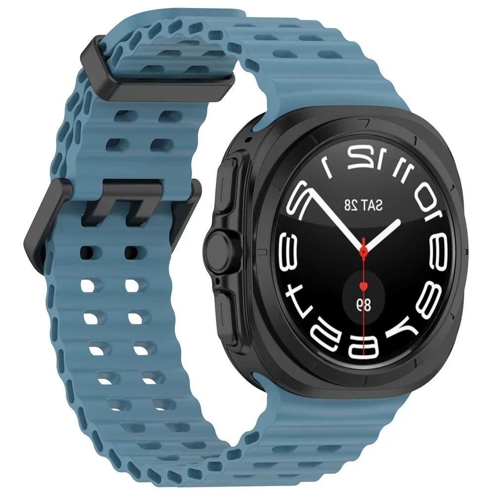 Silicone Strap For Samsung Galaxy Watch Ultra Band Watch 7 Ultra 47mm Bracelet Correa Watchband SM-L705F Watch Bands Accessories