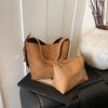 Premium Suede Bag Women's New Versatile Shoulder Mother and Child Bag Large-capacity Commuter Bucket Bag
