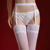 Lace Suspenders Stockings 912 Oily Silky Slippery Knee Socks Sexy Fun Open Black Stockings Ultra-Thin Large Size
