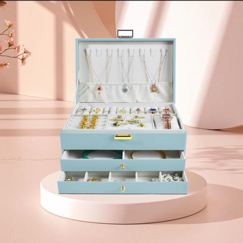 Portable Jewelry Box European Princess Travel Korean Hand Jewelry Jewelry Bag Earrings Ring Small Storage Box