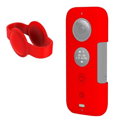 Étui de protection en silicone PULUZ avec couvercle d'objectif pour Insta360 ONE X